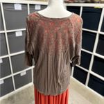 Decree Brown Lace Lightweight 3/4 Sleeve Cardigan Photo 1