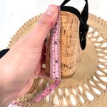 Free People  Brooke Platform Sandal Heels Black Suede Size 37 Photo 11