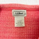 L.L. Bean Women's Cotton Coral Cardigan size MP Pink Photo 7