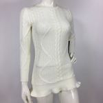 Unif  Alleger Sweater Dress Cable Knit Ruffle Hem Photo 1