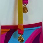 Trina Turk  Lilleth Halter Plunge Multicolor One Piece Swimsuit Size 12 NEW Photo 5