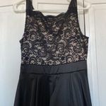 LBD with lace bodice and pleated satin skirt. Size M Black Size M Photo 4