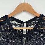 Anthropologie NEW  Maeve Cap Sleeve Cotton‎ Crochet Tunic Dress Black Small Party Photo 6