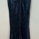 Urban Outfitters  Blue Gray Velvet Ruched Front Flare Pants Size XS Photo 0