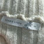 Altar'd State  Off White Oversized Fuzzy Turtleneck Ribbed Sweater Size Medium Photo 3