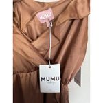 Show Me Your Mumu Samantha Ruffle Dress Large Copper Luxe Satin Photo 1