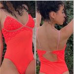 Free People  x‎ We Are HAH Revolve Bust Out Bodysuit Fried Salmon Size XS New Photo 2