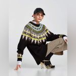 ZARA Knit Oversized Jacquard Sweater Photo 2