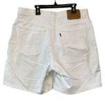 Levi's Levi’s White Distressed Long Denim Shorts Photo 1