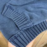 Free People Navy Blue Sweetness Sweatshirt Cropped Knit Slouchy Large Photo 6