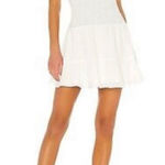 The East Order NWT Revolve Chance Mini Dress Small White Smocked Striped Coastal Photo 0