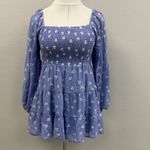 Arula Blue & White Floral Mini Dress Photo 1