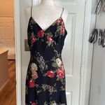 Y2k vintage asymmetrical floral rose print midi dress Black Size XL Photo 10