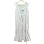 Seaspice Natalie Beach Cover Up Womens M White Open Peruvian Cotton Resort Wear Size M Photo 5