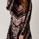 Free People Like New Smooth Talker Tunic Top Black Floral Size Small Photo 0