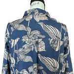 Utsa By‎ Westside Blue Tan Floral Button Front Shirt Dress Women's Medium Brown Photo 6