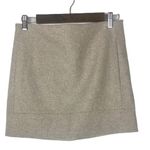 J. Crew Factory Light Brown Tan Double Serge Mini Wool Skirt 2 Photo 0