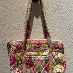 Vera Bradley Floral Quilted Tote Bag Make Me Blush Photo 0
