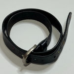 Xhilaration Vtg Black Leather Belt with Embroidered Floral Design Size M/L Photo 2