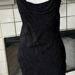 ZARA black jacquard slip dress with chain strap Material: satin xs Photo 0