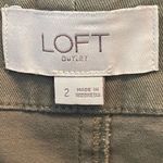 Loft  high waisted olive green belted cargo skirt Size 2 Photo 4