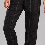 HYFVE π Plaid Herringbone Taper Paper bag pants Large Photo 0