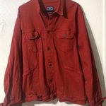 Lucky Brand  Blue Jeans Of America Jean Jacket Womens XXL Red Button Up Winter Photo 0