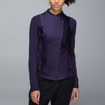 Lululemon  emerge renewed deep navy purple asymmetrical zip jacket Photo 2