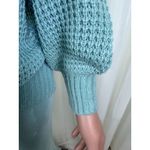 Zenana Plus Size V-Neck Off The Shoulder Waffle Knit Sweater Mint Green Sz 2X Photo 8