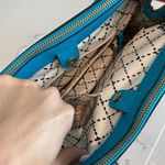 Kate Spade  turquoise blue crossover brand new purse tote bag zipper pockets Photo 4