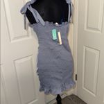 Blush  Light Purple Mini Dress with Ruffle Straps Photo 1