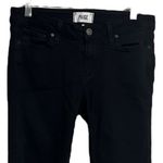 Paige  Verdugo Ultra Skinny Jeans Solid Black Skinny Leg Ankle Length‎ Mid Rise Photo 2