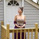 Fiesta Fashion Purple and Gold Corset Prom Dress Photo 1