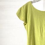Linen midi dress lemon lime color sz S Yellow Photo 1
