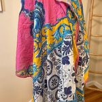 Shawl Wrap Scarf Sarong Baroque Ornate Vase Floral Gold Pink Large Photo 0