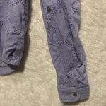 Heartloom Periwinkle Eyelet Cotton Button Down Shirt Size S Photo 3