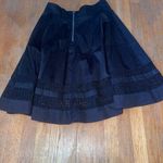 Amanda & Chelsea  Full A Line Skirt Knee Length Black With‎ Lace Stripes Size 8 Photo 2