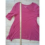 Soft Surroundings  Womens Hot Pink Short Sleeve‎ T-Shirt PXS Photo 3