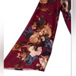 Charlie o . Maroon Floral Print Long Sleeve Knee-length Dress Photo 3