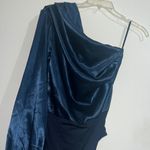 SOLY HUX Women's One Shoulder Long Sleeve High Waist Satin Bodysuit XS Photo 1