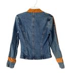 Western Ethics Vintage Denim Faux Suede Stretch Denim Shirt Jacket size small Blue Photo 4