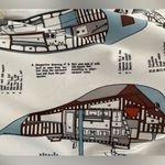 American Vintage Vintage 70s Novelty Art To Wear Boat Textbook Button Down Shirt Dagger Collar M Photo 5