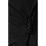 Nanushka Black Weslyn Asymmetric Wrap Maxi Dress w/ Cutout in Boucle Photo 8
