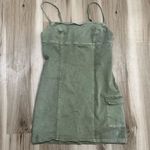 Urban Outfitters Whitney Denim Mini Dress Olive Green Women’s Medium Photo 1