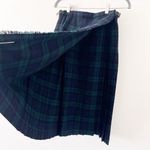 Pitlochry Kilt 100% Pure New Wool Pleated Skirt Scotland in Green Blue Size 12 Photo 4