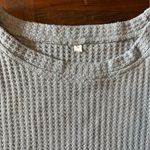 Women's Gray Waffle Knit Two Photo 4