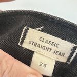 Madewell Classic Straight Jeans in Lunar Wash (Black) - Size: 26 Photo 2