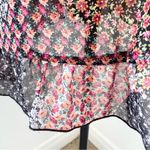 Cha Cha Vente Ditsy Floral Sheer Womens Top Boho Patchwork Crochet Insert PXL Pink Size undefined Photo 4