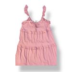 J.Crew NWT Tiered‎ Ruffle Knit Keyhole Maxi Dress Size XS Weathered Rose Pink Photo 3