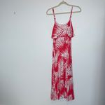 Tori Richard  Red and White Tropical Maxi Dress M Photo 4
